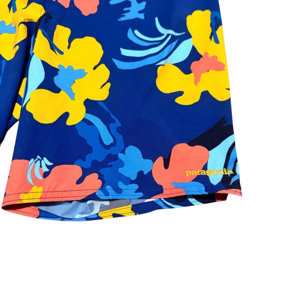 Patagonia Men's Stretch Planing Board Shorts Floral Hawaiian Swim Trunk Size 31 - Picture 5 of 5